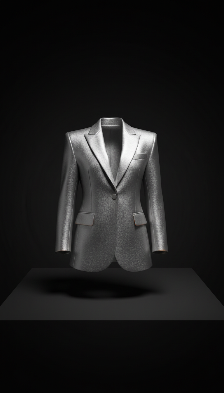 Blazer de terciopelo con hombros dramáticos